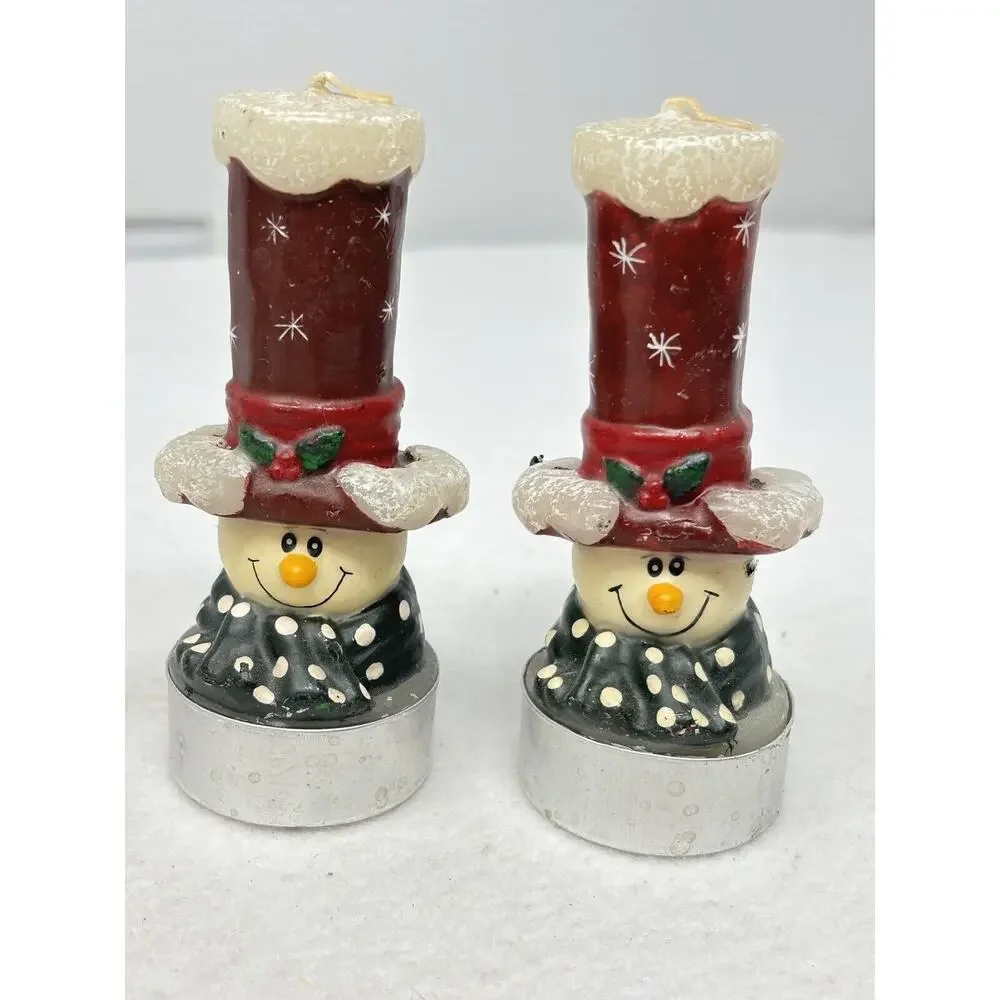 Snowman Tea‎ Light Candles Winter Christmas 4